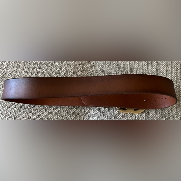 Gucci Mormont Logo Brass Wide Belt 80/32 $550 - Picture 3 of 9